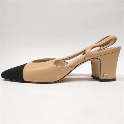 chanel pumps two tone|chanel cap toe slingback flats.